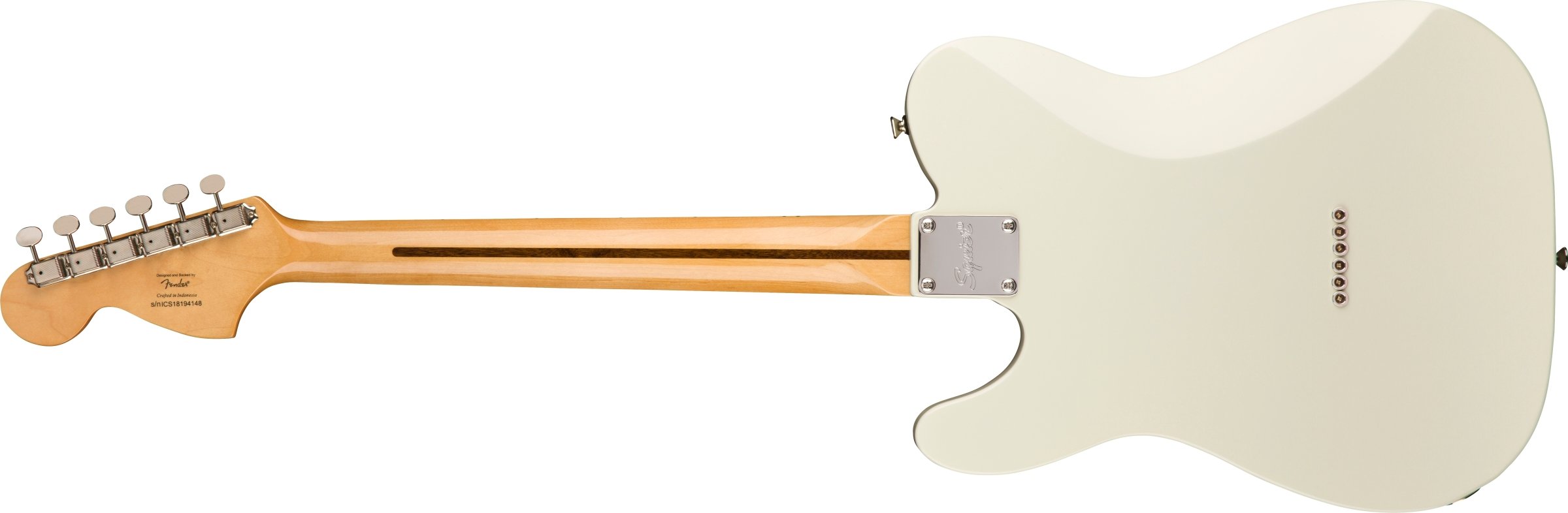 GUITARRA ELECTRICA SQUIER CV 70S TELE DLX BLANCO MAP HH