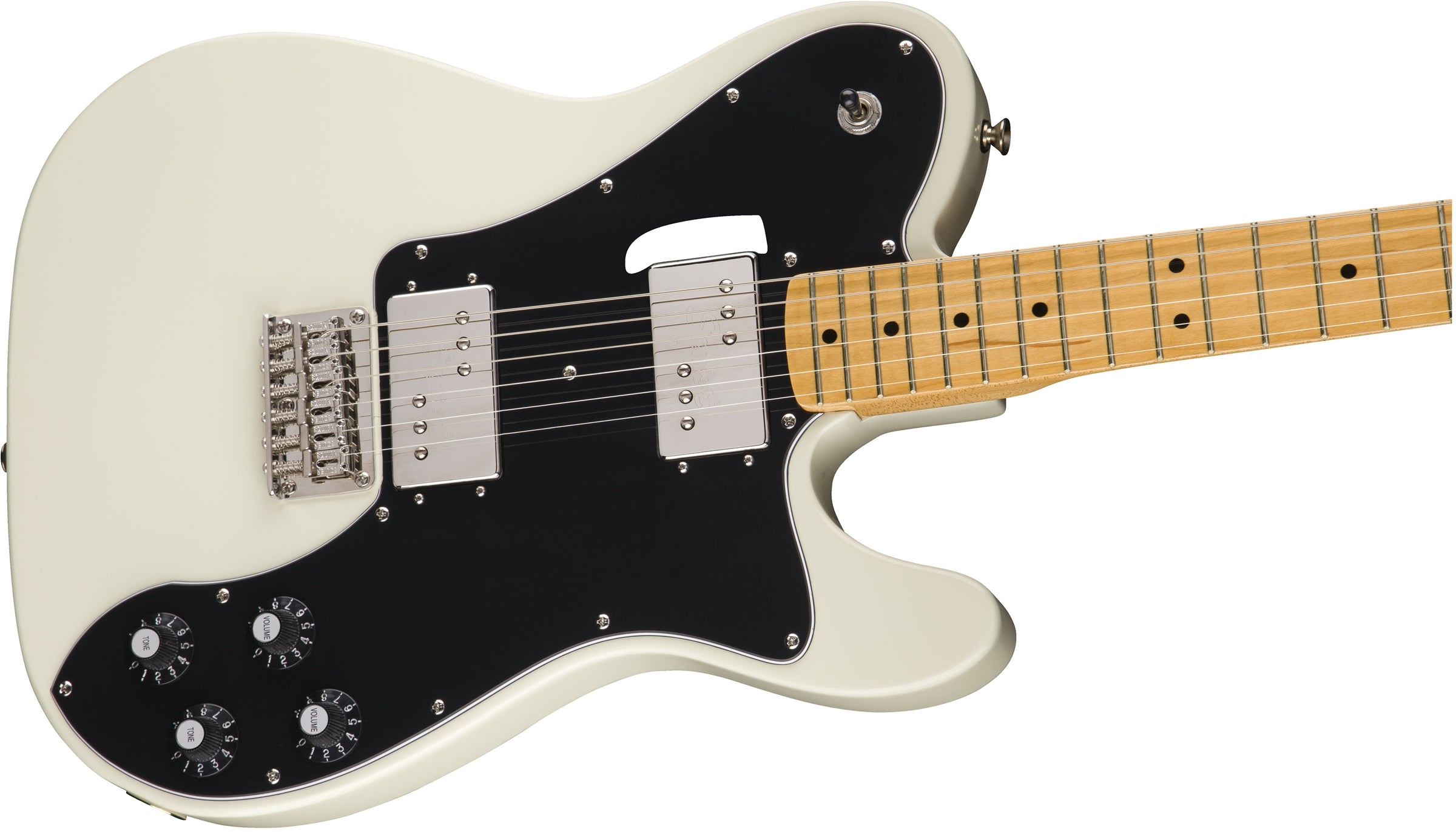 GUITARRA ELECTRICA SQUIER CV 70S TELE DLX BLANCO MAP HH
