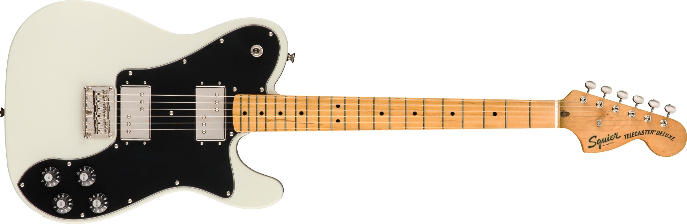 GUITARRA ELECTRICA SQUIER CV 70S TELE DLX BLANCO MAP HH
