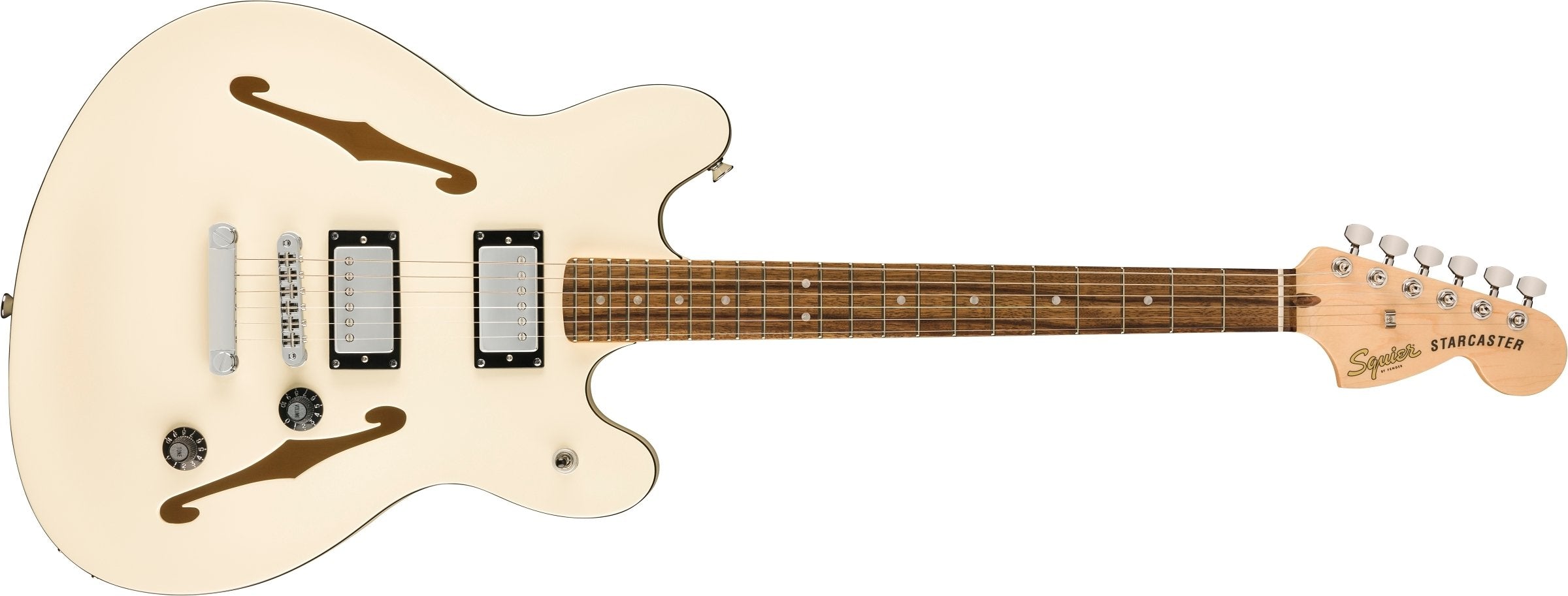 GUITARRA ELECTRICA SQUIER AFF STARCASTER DLX BLANCO