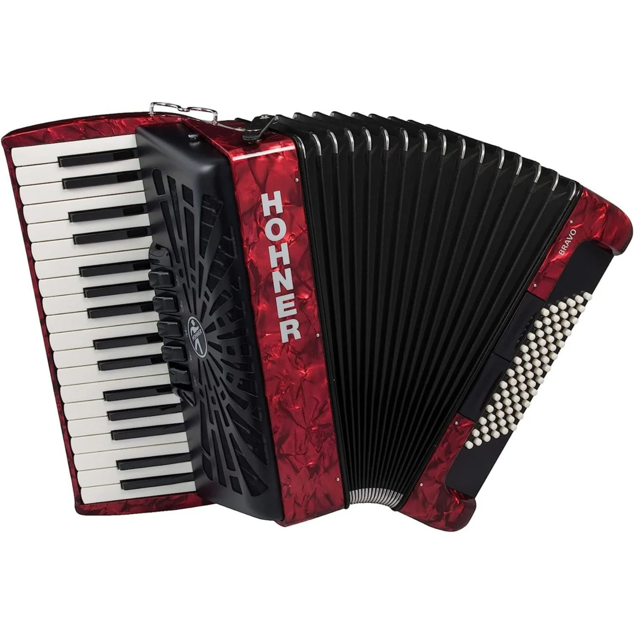 ACORDEON HOHNER BRAVO III ROJO 72 BAJOS