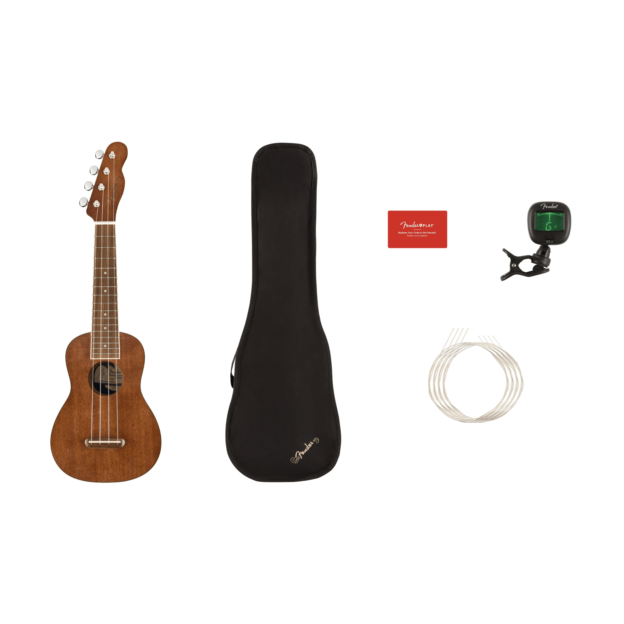 COMBO UKELELE ACUSTICO FENDER SEASIDE SOPRANO NATURAL MOD0971610022