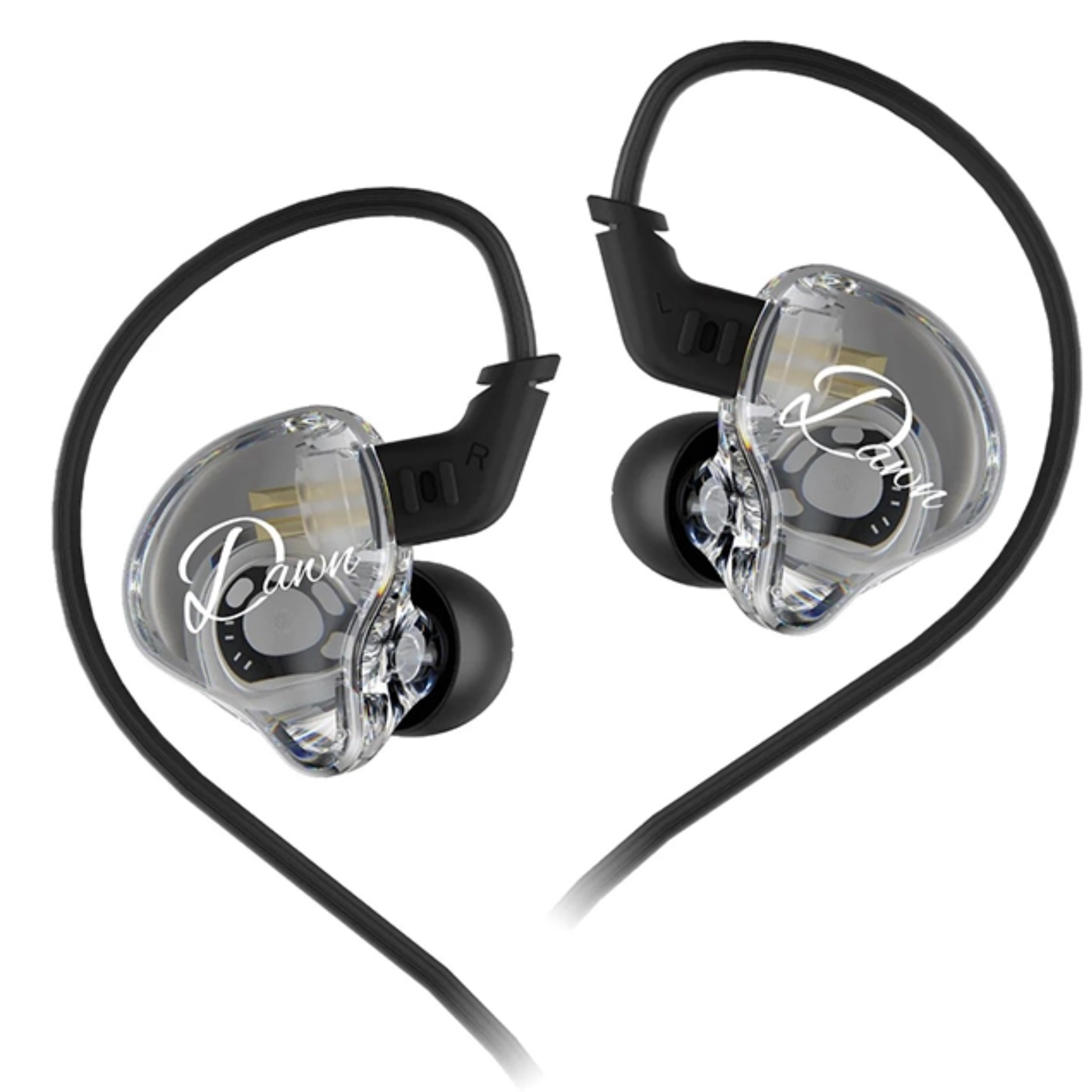 AURICULAR KZ DAWN TRANSPARENTE CABLE OFC COBRE SIN MICROFONO