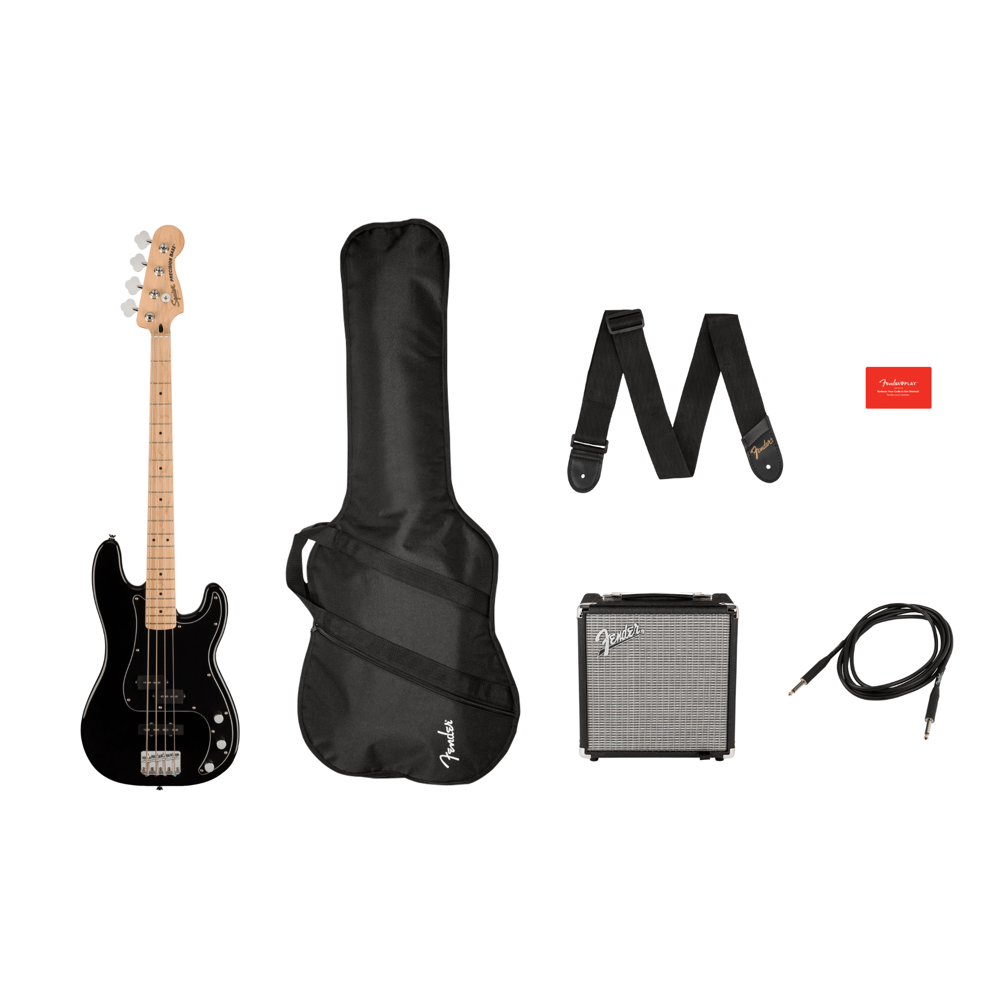 COMBO BAJO ELECTRICO SQUIER AFF PRECISION NEGRO MAPLE MOD0372981006