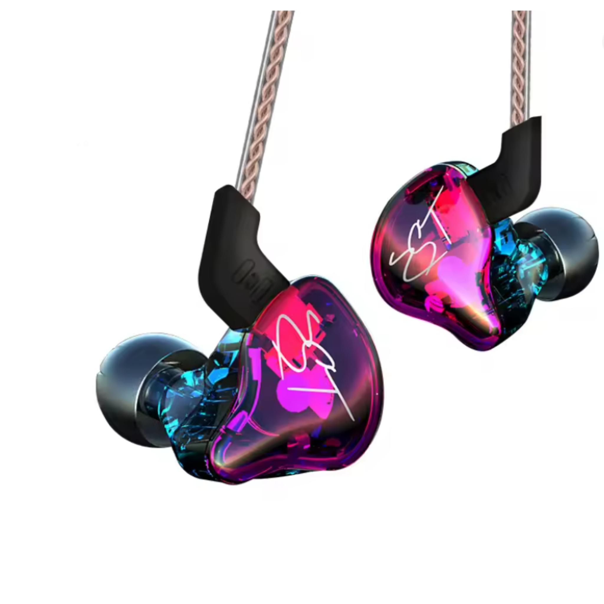 AURICULAR KZ ZST AZUL/PÚRPURA SIN MICROFONO