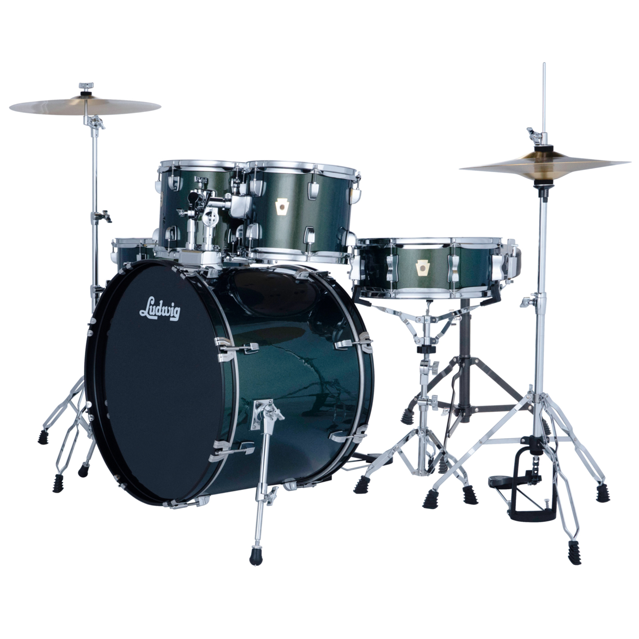 BATERIA LUDWIG ACCENT DRIVE 5 PIEZAS VERDE LC
