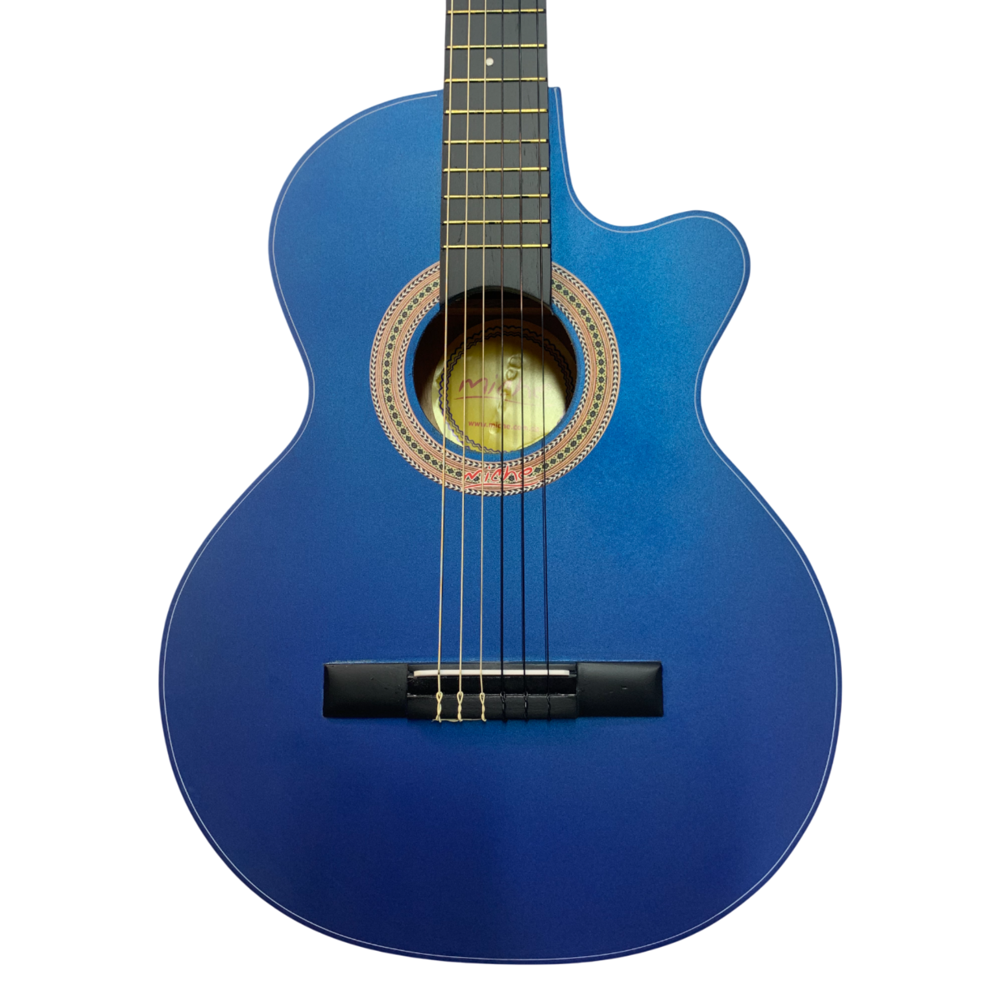 GUITARRA ACUSTICA MICHE/MILL SHAK AZUL CON FORRO GRATIS