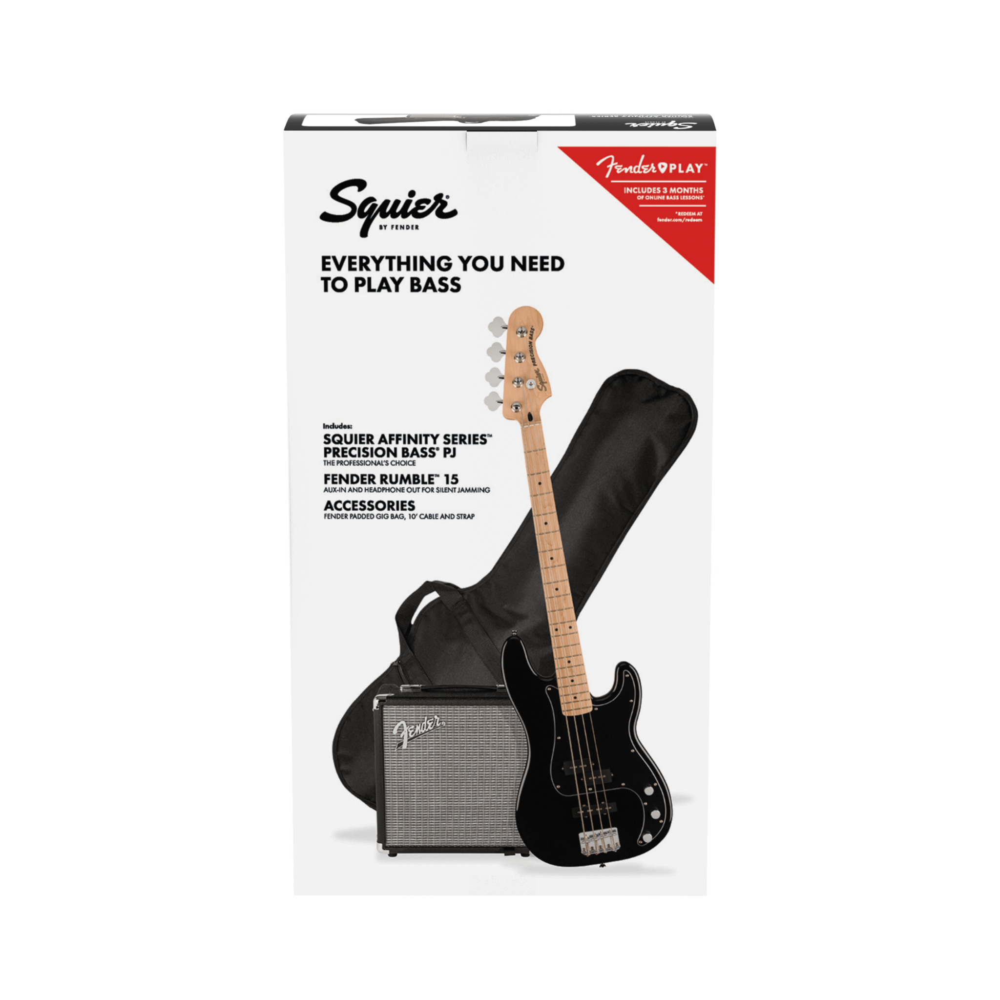 COMBO BAJO ELECTRICO SQUIER AFF PRECISION NEGRO MAPLE MOD0372981006