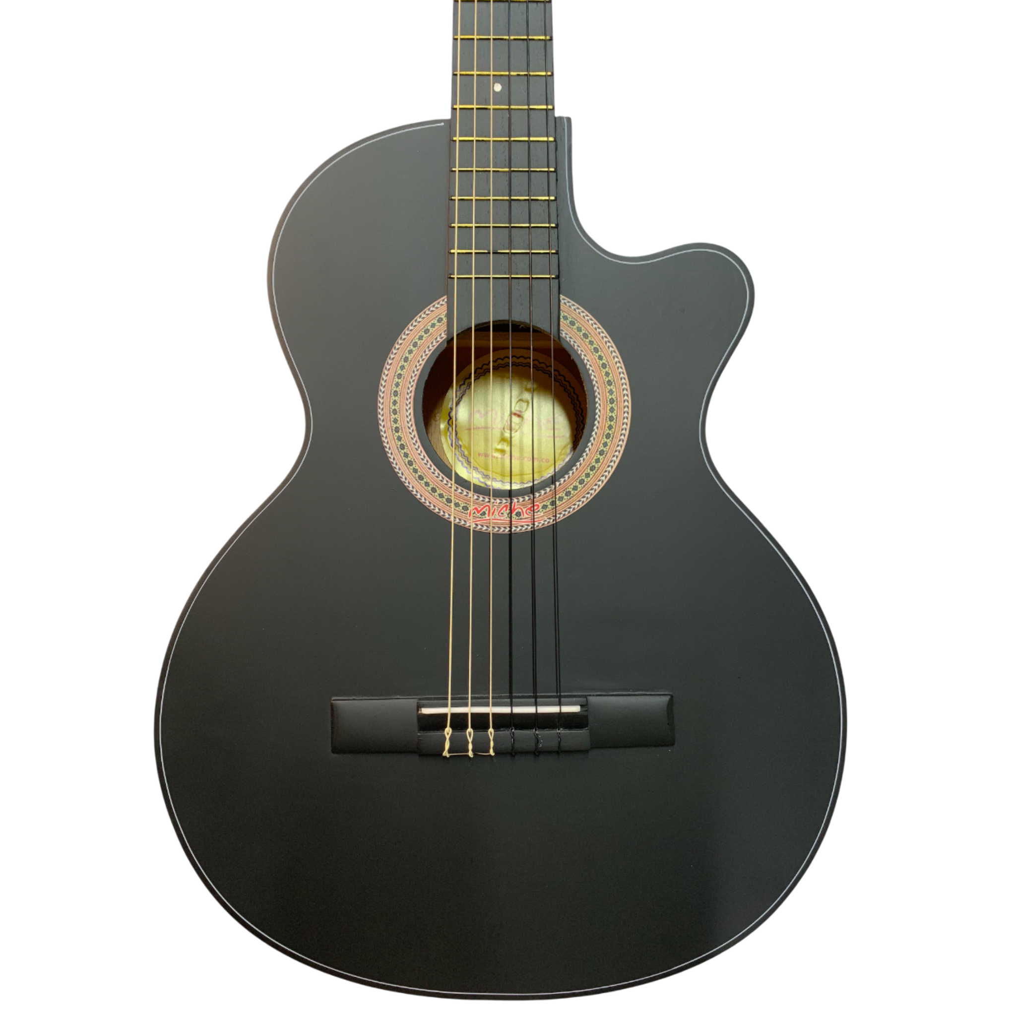 GUITARRA ACUSTICA MICHE/MILL SHAK NEGRO CON FORRO GRATIS