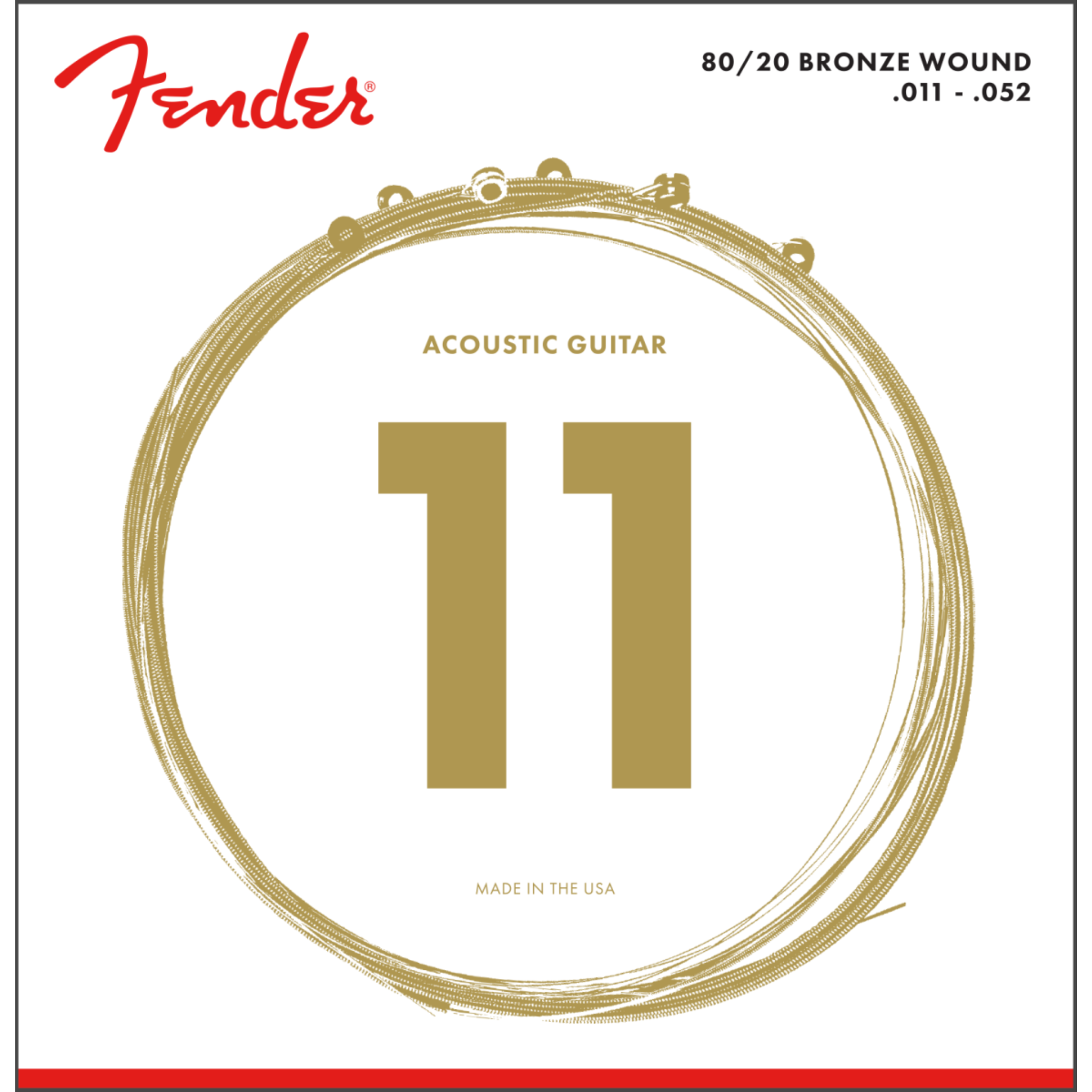 CUERDAS PARA GUITARRA ACUSTICA FENDER 70CL BRONCE 11-52 MOD0730070405