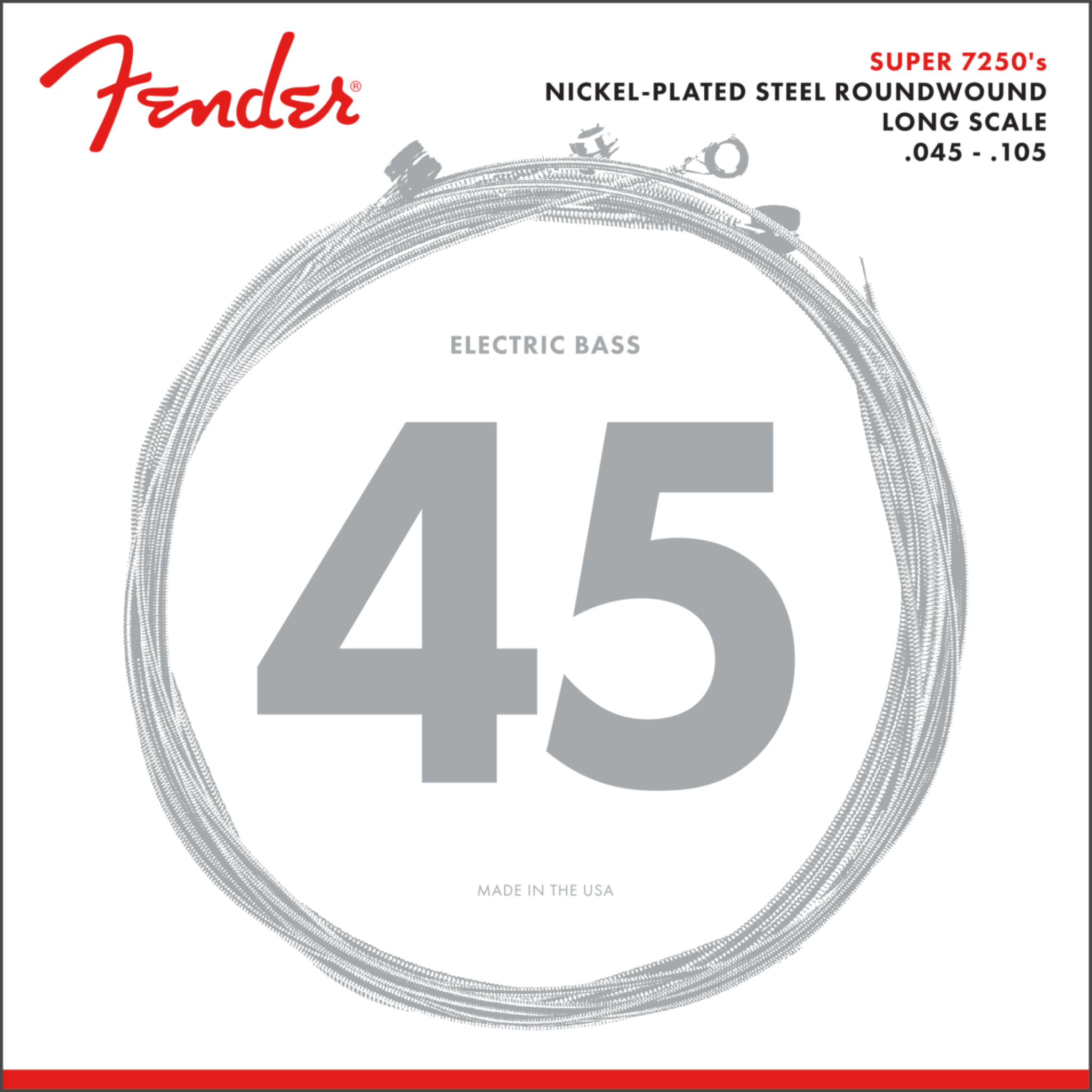 CUERDAS PARA BAJO 4 CUERDAS FENDER 7250M NCKL 45-105 MOD0737250406