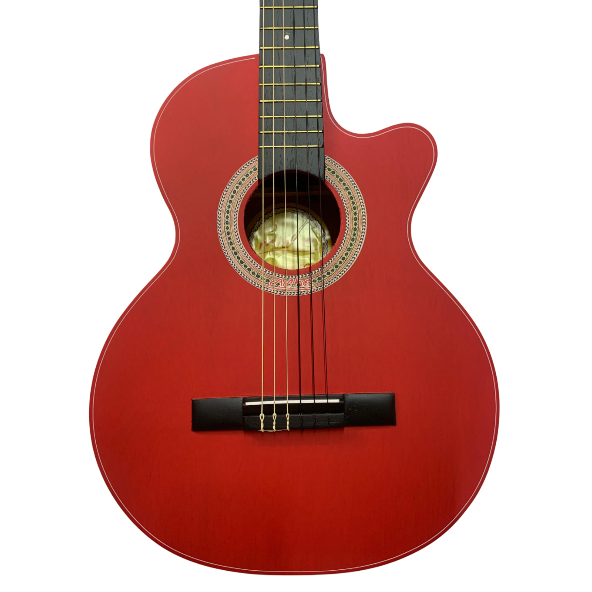 GUITARRA ACUSTICA MICHE/MILL SHAK ROJA CON FORRO GRATIS